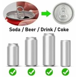 Soda Can Lids, 6 Pack Reusable Silicone Soda/Beverage/Beer Can Lids, Fits Standard Soda Cans (Multicolor) -Smart Home Appliance Store 100162549 3