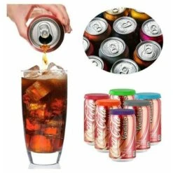 Soda Can Lids, 6 Pack Reusable Silicone Soda/Beverage/Beer Can Lids, Fits Standard Soda Cans (Multicolor) -Smart Home Appliance Store 100162549 4