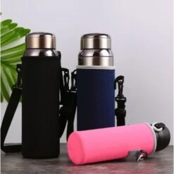 Premium Portable Insulated 800ml Neoprene Water Bottle Cage With Adjustable Shoulder Strap Stainless Steel Glass/Plastic Bottles -Smart Home Appliance Store 100284640 5
