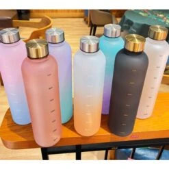Water Bottle 1 Liter Frosted White Gold - Leak-proof, Suitable For Soft Drink Recall - Sports Water Bottle -Smart Home Appliance Store 100284783 3