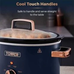 Tower Cavaletto 3.5 Litre Slow Cooker Midnight Blue -Smart Home Appliance Store 100996069 5