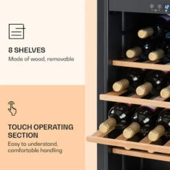 Klarstein Vinamour 54 Duo Wine Refrigerator 2 Zones 148 Litres 54 Bottles Touch Display -Smart Home Appliance Store 22969197 5