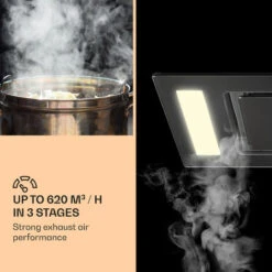 Klarstein Remy Ceiling Hood 90 Cm 619 M³/h 230W 3 Levels Remote Control -Smart Home Appliance Store 22969401 4