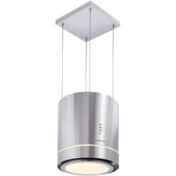 Klarstein Tron Ambience Island Extractor Hood Ø38cm Convection 540m³ / H LED Stainless Steel