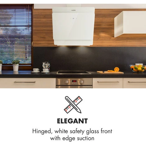 Klarstein Klarstein Aurica 60 Cooker Hood 60cm 600 M³/h LED Touch Glass White 4 Klarstein Klarstein Aurica 60 Cooker Hood 60cm 600 M³/h LED Touch Glass White - Image 2