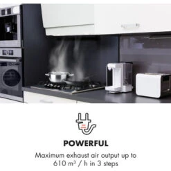 Klarstein Klarstein Aurica 60 Cooker Hood 60cm 600 M³/h LED Touch Glass White 9 Klarstein Klarstein Aurica 60 Cooker Hood 60cm 600 M³/h LED Touch Glass White -Smart Home Appliance Store 22969682 3