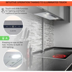 Klarstein Paolo Cooker Hood Built-in 52,5 Cm EEC: A 593 M³/h LED Touch -Smart Home Appliance Store 22969732 4