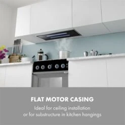 Klarstein High Line Ceiling Hood 77cm 410 M3 / H 75W 3 Steps Remote Control Black -Smart Home Appliance Store 22969845 5