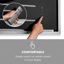 Klarstein High Line Ceiling Hood 90cm 410 M3 / H 75W 3 Steps Remote Control Black -Smart Home Appliance Store 22969846 3