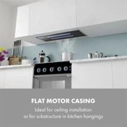 Klarstein High Line Ceiling Hood 90cm 410 M3 / H 75W 3 Steps Remote Control Black -Smart Home Appliance Store 22969846 5