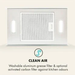 Klarstein Kronleuchter L Island Exhaust Hood 60cm Exhaust Air: 590m³ / H LED Touch White -Smart Home Appliance Store 22969886 4