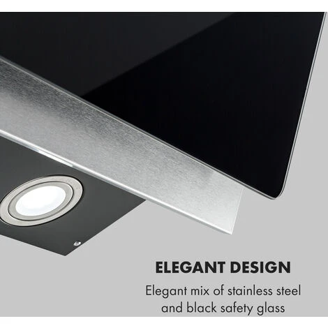 Klarstein Alessia Cooker Extractor Hood Head Free Hood 350 M³ / H Push Control Black 5 Klarstein Alessia Cooker Extractor Hood Head Free Hood 350 M³ / H Push Control Black - Image 3