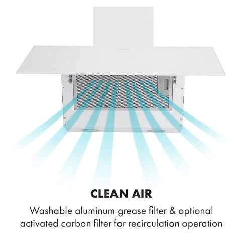 Klarstein Laurel 60 Cooker Extractor Hood 60cm Exhaust Air: 350 M³ / H LED Touch White 6 Klarstein Laurel 60 Cooker Extractor Hood 60cm Exhaust Air: 350 M³ / H LED Touch White - Image 4