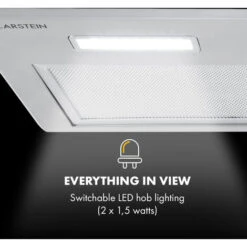 Klarstein Simplica Extractor Hood Recessed 70cm Exhaust Air: 400 M³ / H LED Stainless Steel -Smart Home Appliance Store 22970641 5