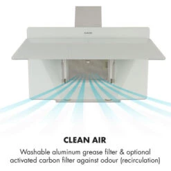 Klarstein Aurica 90 Cooker Hood 90 Cm 600 M³/h LED Touch Glass White -Smart Home Appliance Store 23632458 5