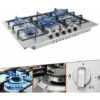 AREBOS Stainless Steel Gas Cooker - 5 Burners - 68 Cm