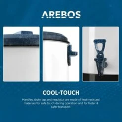 AREBOS Automatic Canning Machine 1800 W Canning Pot 28 L With Timer, Thermostat & Overheating Protection Stepless Temperature Adjustment 30-110 °C Timer 20-120 Min. -Smart Home Appliance Store 28598120 4