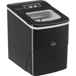 HOMCOM Ice Maker 12kg/24H Production With Scoop Basket For Home Office Black