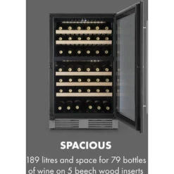 Klarstein Vinovilla 79 Built-In Duo Two-Zone Wine Fridge 190l 79 Bottles 3-Ply Glass Door -Smart Home Appliance Store 33503003 4