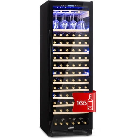 Klarstein Vinovilla Grande 165 Built-in Uno Onyx Large Capacity Wine Fridge 433 Litres 165 Bottles 3 Klarstein Vinovilla Grande 165 Built-in Uno Onyx Large Capacity Wine Fridge 433 Litres 165 Bottles