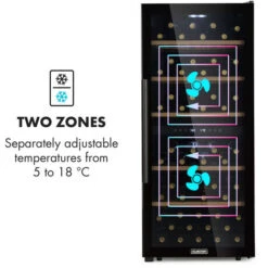 Klarstein Barossa 102 Duo Wine Refrigerator 102 Bottles 226 Litres 2 Zones Touch Control -Smart Home Appliance Store 33503304 5