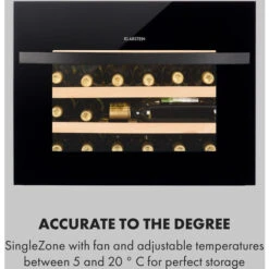 Klarstein Vinsider 24 Built-In Uno Wine Refrigerator Built-in 1 Zone 24 Bottles -Smart Home Appliance Store 33503384 4