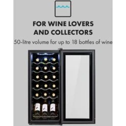 Klarstein Shiraz 18 Slim Uno Wine Refrigerator 50l 18Fl Touch Control Panel 5-18°C -Smart Home Appliance Store 33503467 3