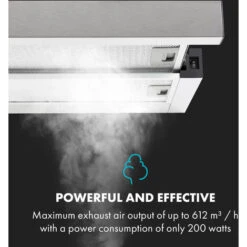 Klarstein Viola Extractor Hood Stainless Steel 59.6 Cm 612m³ / H EEC A Silver -Smart Home Appliance Store 33596672 4