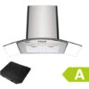 CIARRA 90cm Cooker Hood 650m3/h Stainless Steel Curved Glass Extractor Hood -506SS90 1 CIARRA 90cm Cooker Hood 650m3/h Stainless Steel Curved Glass Extractor Hood -506SS90 -Smart Home Appliance Store 36409471 1