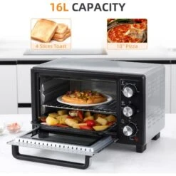 HOMCOM Mini Oven 16L Countertop Oven W/ Adjustable Temperature Timer 1400W -Smart Home Appliance Store 40901442 4