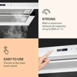 Klarstein Mariana Neo 60, Flat Screen Bonnet, 60cm, 640 M³/h, Exhaust Air, LED -Smart Home Appliance Store 42770280 4