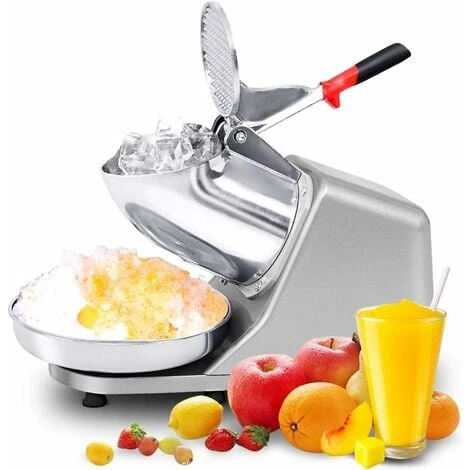 Electric Ice Crusher Snow Cone Maker Stainless Steel Shaved Ice Machine Home UK 4 Electric Ice Crusher Snow Cone Maker Stainless Steel Shaved Ice Machine Home UK - Image 2