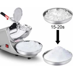 Electric Ice Crusher Snow Cone Maker Stainless Steel Shaved Ice Machine Home UK 11 Electric Ice Crusher Snow Cone Maker Stainless Steel Shaved Ice Machine Home UK -Smart Home Appliance Store 44090173 5