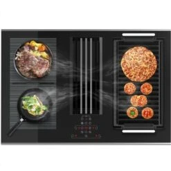 Cata ART29193 Futura 77cm ICON Flex Venting Induction With Downdraft Gunmetal