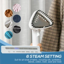 HOMCOM Upright Garment Clothes Steamer W/ 6 Steam Setting 1.7L Water Tank -Smart Home Appliance Store 50316081 5