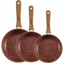 No Name Frying Pan Granite - Venteo - Copper Stone Pan - Non-stick And Anti-scratch With Copper Effect - All Fires (20/24/28) -Smart Home Appliance Store 50411016 3