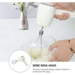 Stainless Steel Electric Mixer - Rechargeable Kitchen Whisk - Milk Mixer For Easily Beating Egg Cream And Cookie Cakes. -Smart Home Appliance Store 50876729 4