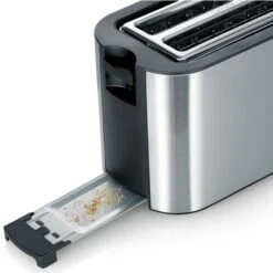 Severin AT2590 4 Slice Long Slot Stainless Steel Toaster 1400W -Smart Home Appliance Store 51208482 3