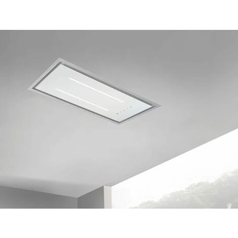 ViandPro - Aria Flush Fit Ceiling Hood 90 X 30 Black - White Glass / Stainless Steel 3 ViandPro - Aria Flush Fit Ceiling Hood 90 X 30 Black - White Glass / Stainless Steel