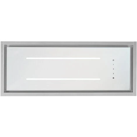 ViandPro - Aria Flush Fit Ceiling Hood 90 X 30 Black - White Glass / Stainless Steel 4 ViandPro - Aria Flush Fit Ceiling Hood 90 X 30 Black - White Glass / Stainless Steel - Image 2