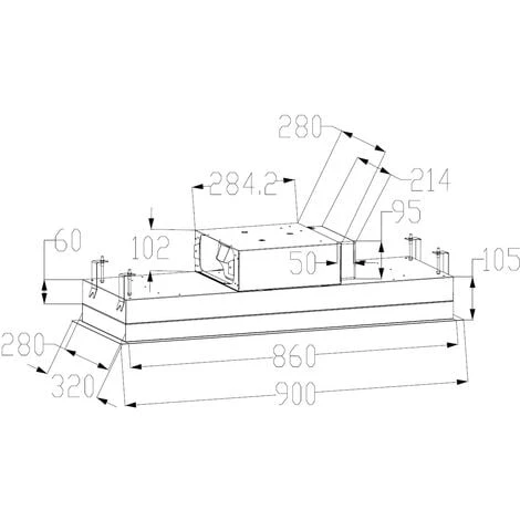 ViandPro - Aria Flush Fit Ceiling Hood 90 X 30 Black - White Glass / Stainless Steel 5 ViandPro - Aria Flush Fit Ceiling Hood 90 X 30 Black - White Glass / Stainless Steel - Image 3