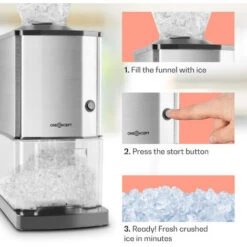 Oneconcept Icebreaker Ice Crusher 15kg / H 3.5 Litre Ice Bucket Stainless Steel -Smart Home Appliance Store 53192691 4
