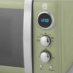 Swan Retro 800W LED Digital Microwave Green -Smart Home Appliance Store 53434704 5