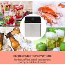 Klarstein Clearcube Ice Cube Machine Clear Ice 13kg / 24h Stainless Steel Black 9 Klarstein Clearcube Ice Cube Machine Clear Ice 13kg / 24h Stainless Steel Black -Smart Home Appliance Store 53487522 3