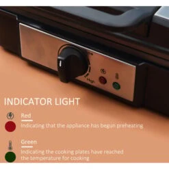 HOMCOM 4 Slice Waffle Maker W/ Deep Cooking Plate Adjustable Temperature1200W -Smart Home Appliance Store 54027490 5