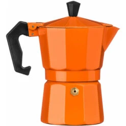 Premier Housewares 3 Cup Orange Aluminium Espresso Maker