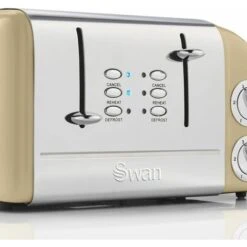 Swan 4 Slice Retro Toaster - Cream -Smart Home Appliance Store 54673985 5