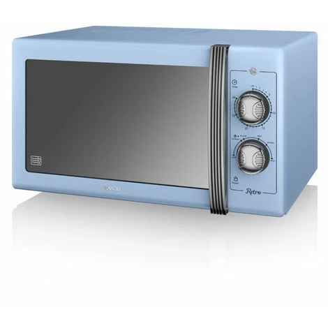 Swan Retro 25L 900W Manual Microwave Blue 4 Swan Retro 25L 900W Manual Microwave Blue - Image 2