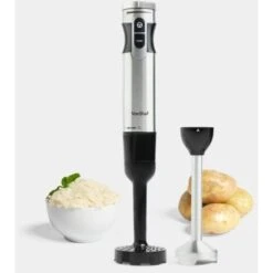 VonShef Electric Potato Masher & Hand Blender 1000W - 2 In 1 Immersion Blender With Potato Masher Attachment – Perfect For Blending & Mashing Potatoes, Baby Food And Vegetables