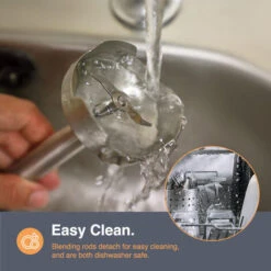 VonShef Electric Potato Masher & Hand Blender 1000W - 2 In 1 Immersion Blender With Potato Masher Attachment – Perfect For Blending & Mashing Potatoes, Baby Food And Vegetables -Smart Home Appliance Store 54924473 3